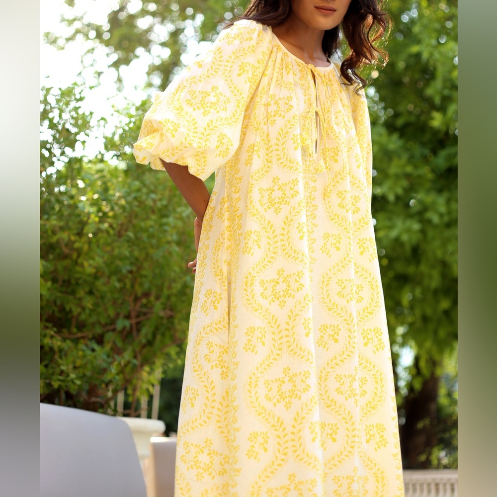 Monsoon and Beyond Handmade Gabriella Goan Summer Maxi Dress Women's Small - Picture 2 of 9
